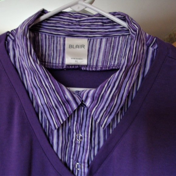 Two (2) "Blair" Layered Look Long Sleeve Tops XL - Picture 8 of 9